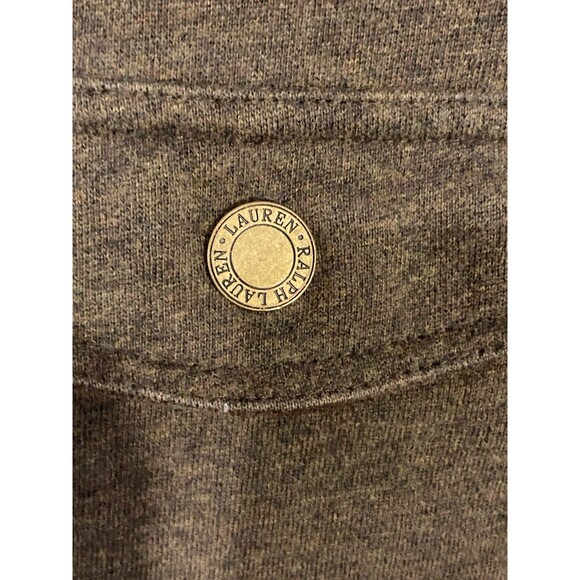 Lauren Ralph Lauren Women Reversible Vest LP L Petite Brown Knit Quilted Riding - Picture 5 of 15